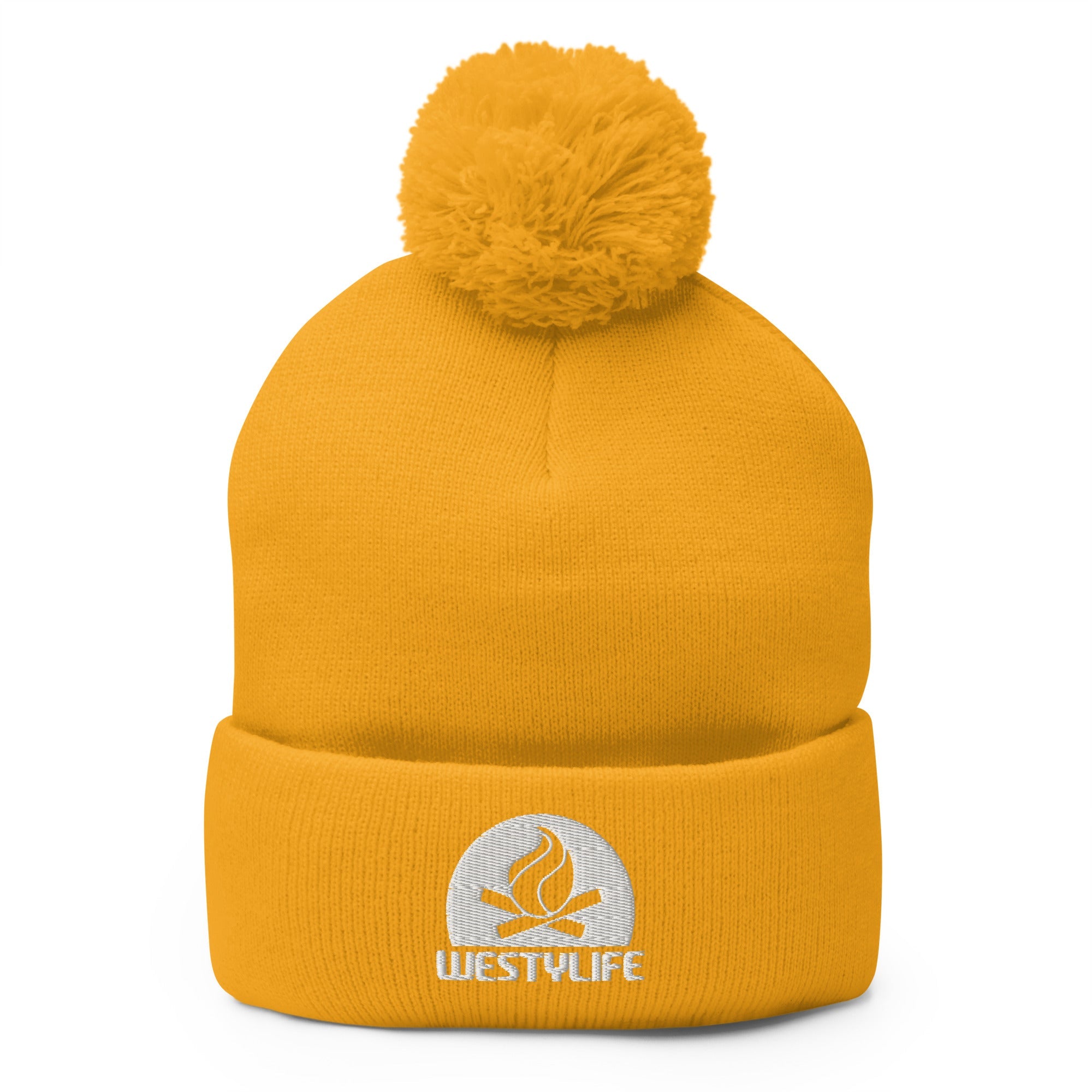 Westy Life Camp Fire Embroidered Pom-Pom Beanie - OVERLANDERS Outfitter