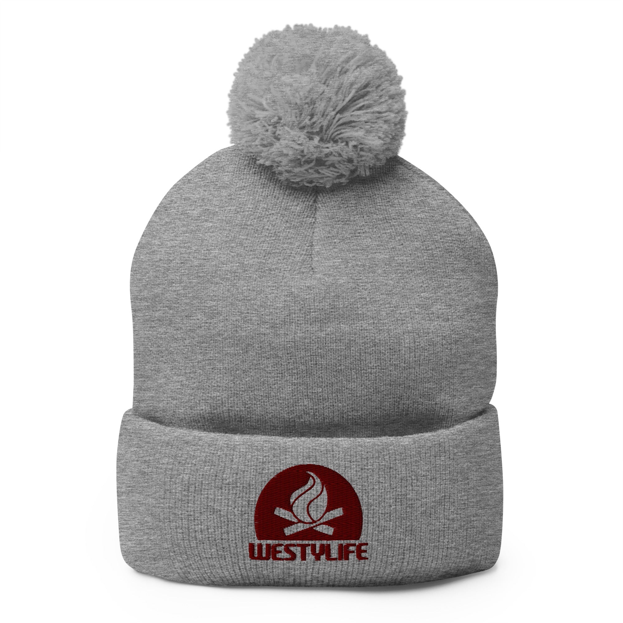 Westy Life Camp Fire Embroidered Pom-Pom Beanie - OVERLANDERS Outfitter