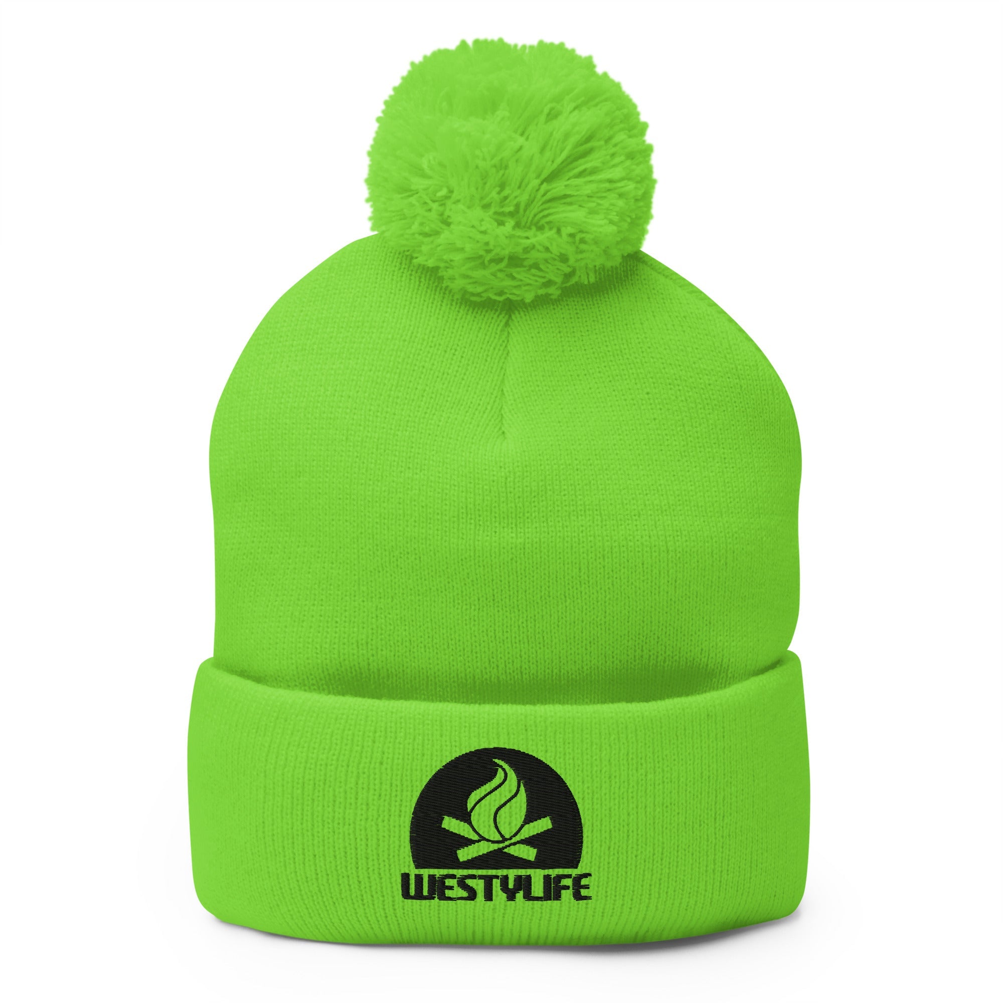 Westy Life Camp Fire Embroidered Pom-Pom Beanie - OVERLANDERS Outfitter