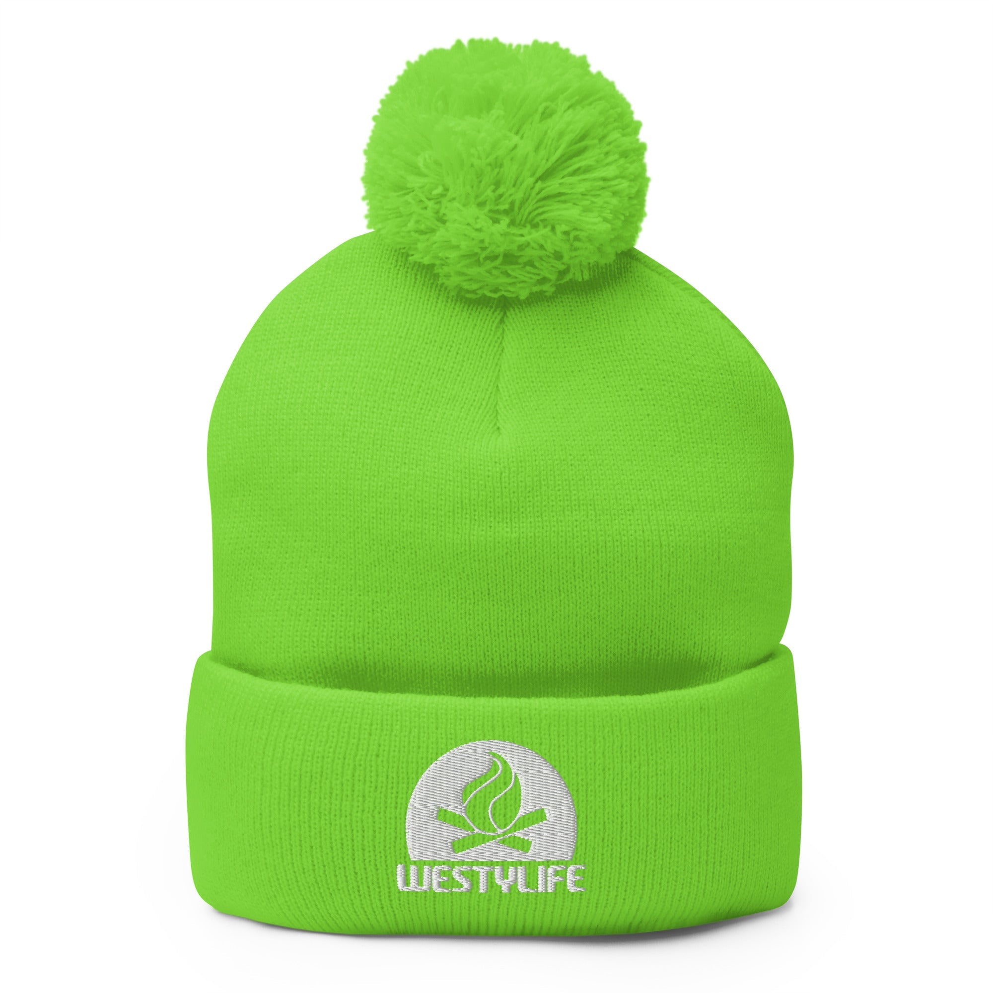 Westy Life Camp Fire Embroidered Pom-Pom Beanie - OVERLANDERS Outfitter