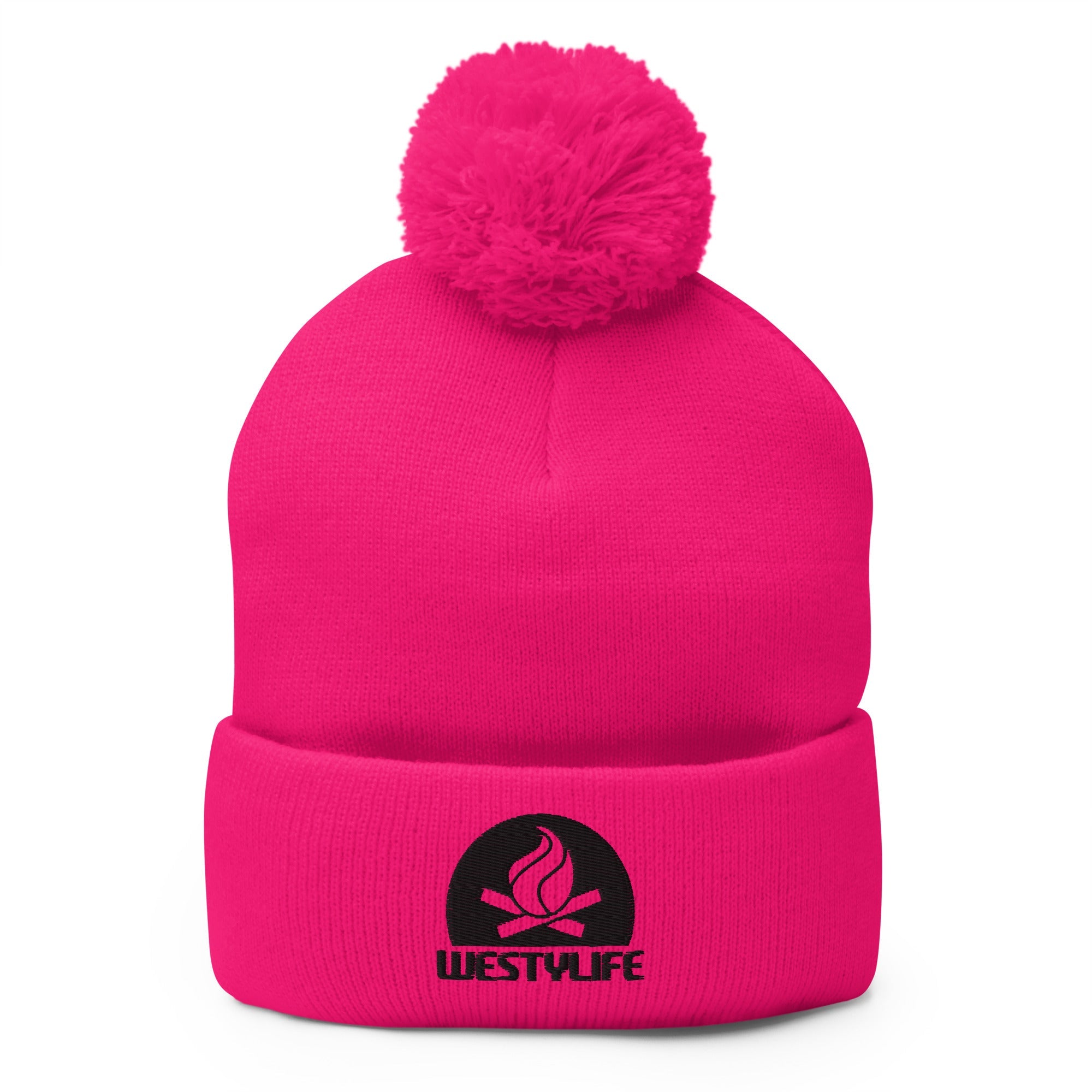 Westy Life Camp Fire Embroidered Pom-Pom Beanie - OVERLANDERS Outfitter