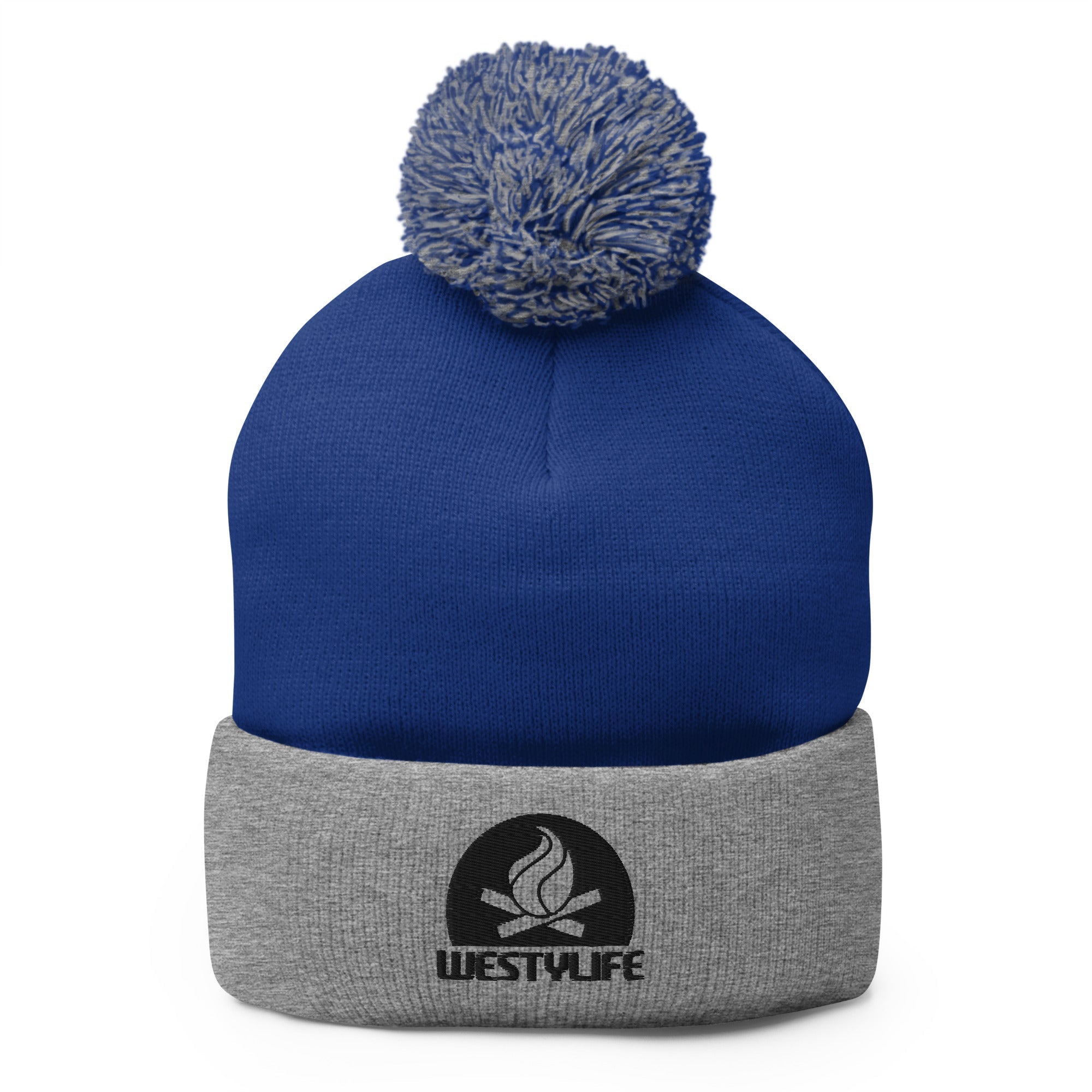 Westy Life Camp Fire Embroidered Pom-Pom Beanie - OVERLANDERS Outfitter