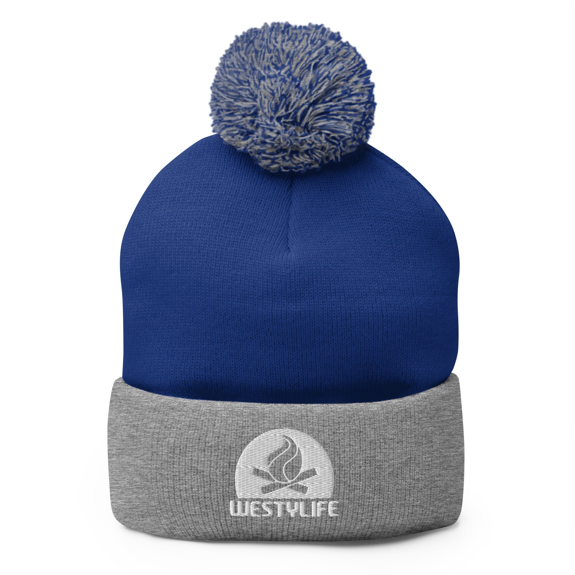 Westy Life Camp Fire Embroidered Pom-Pom Beanie - OVERLANDERS Outfitter