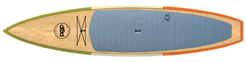 Backcountry Sportsman 12-foot Americana popboard in orange and green, featuring vibrant colors and a sleek design.