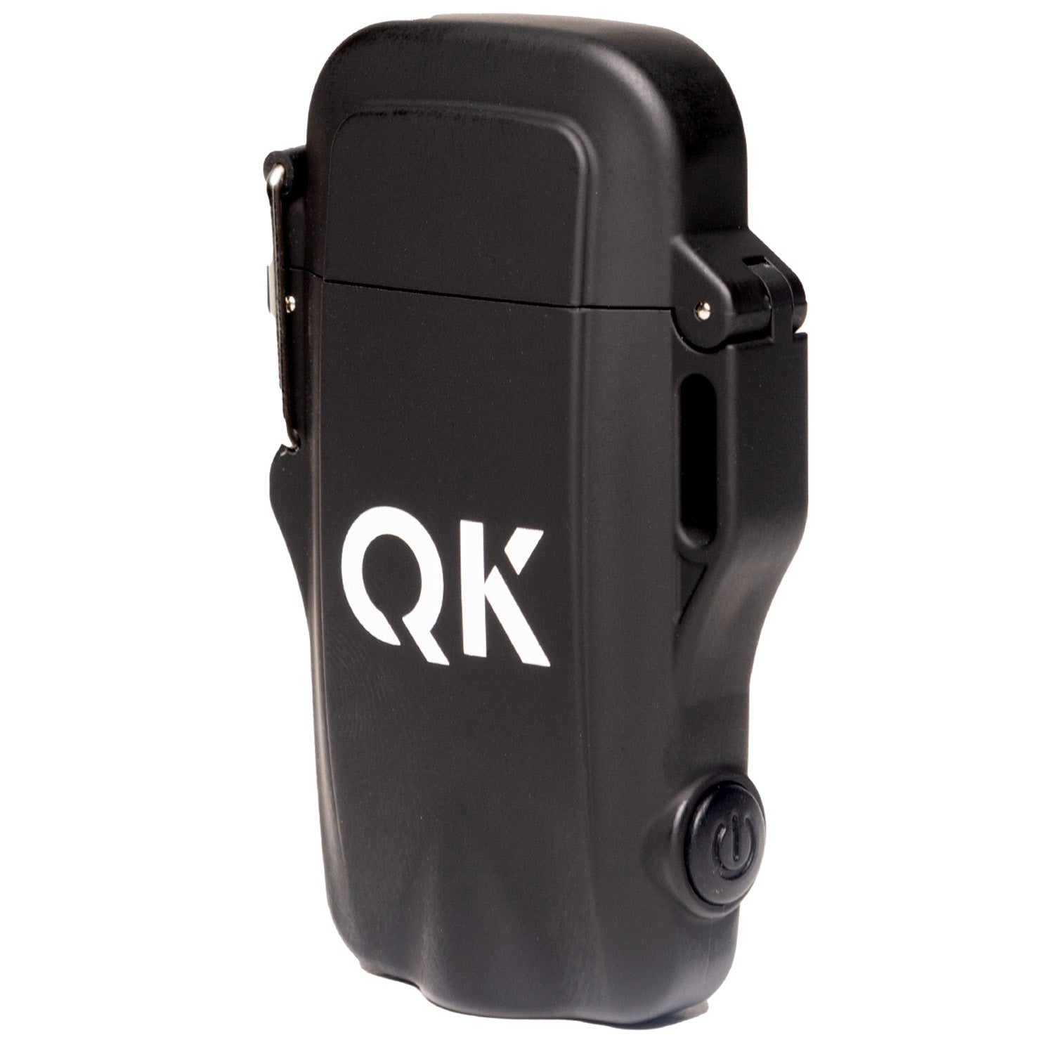 Portable plasma lighter by QuakeKits, waterproof and windproof USB rechargeable arc lighter with built-in flashlight, compact and stylish.