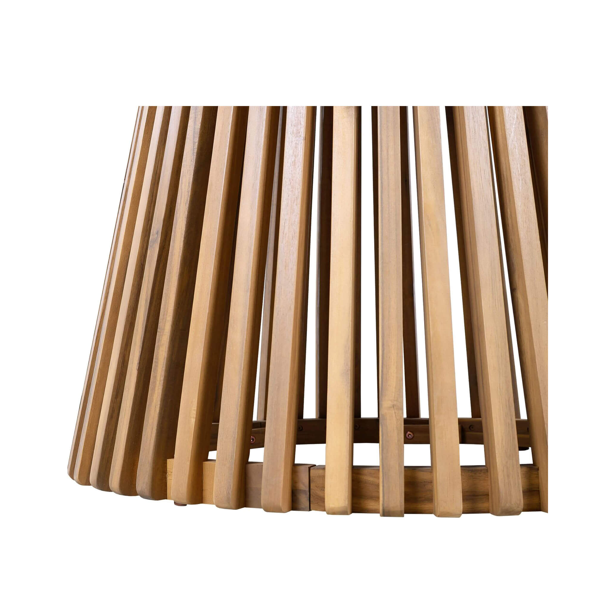 5-piece outdoor acacia wood patio furniture set with braided dining chairs and cushions, featuring a stylish dining table.