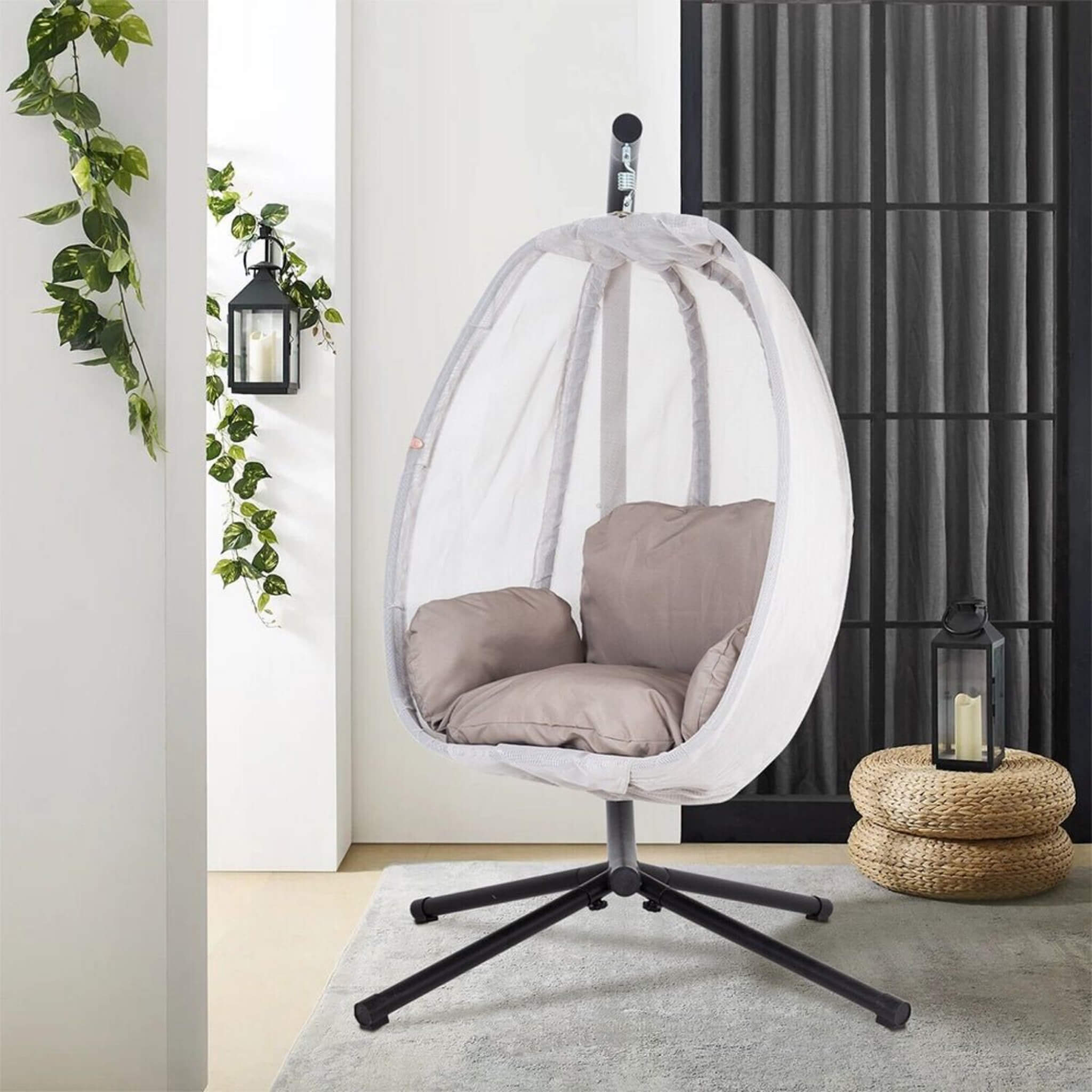 Premium Outdoor Hammock Egg Swing Chair With Stand, 70" (SAK42317) - We The Collective