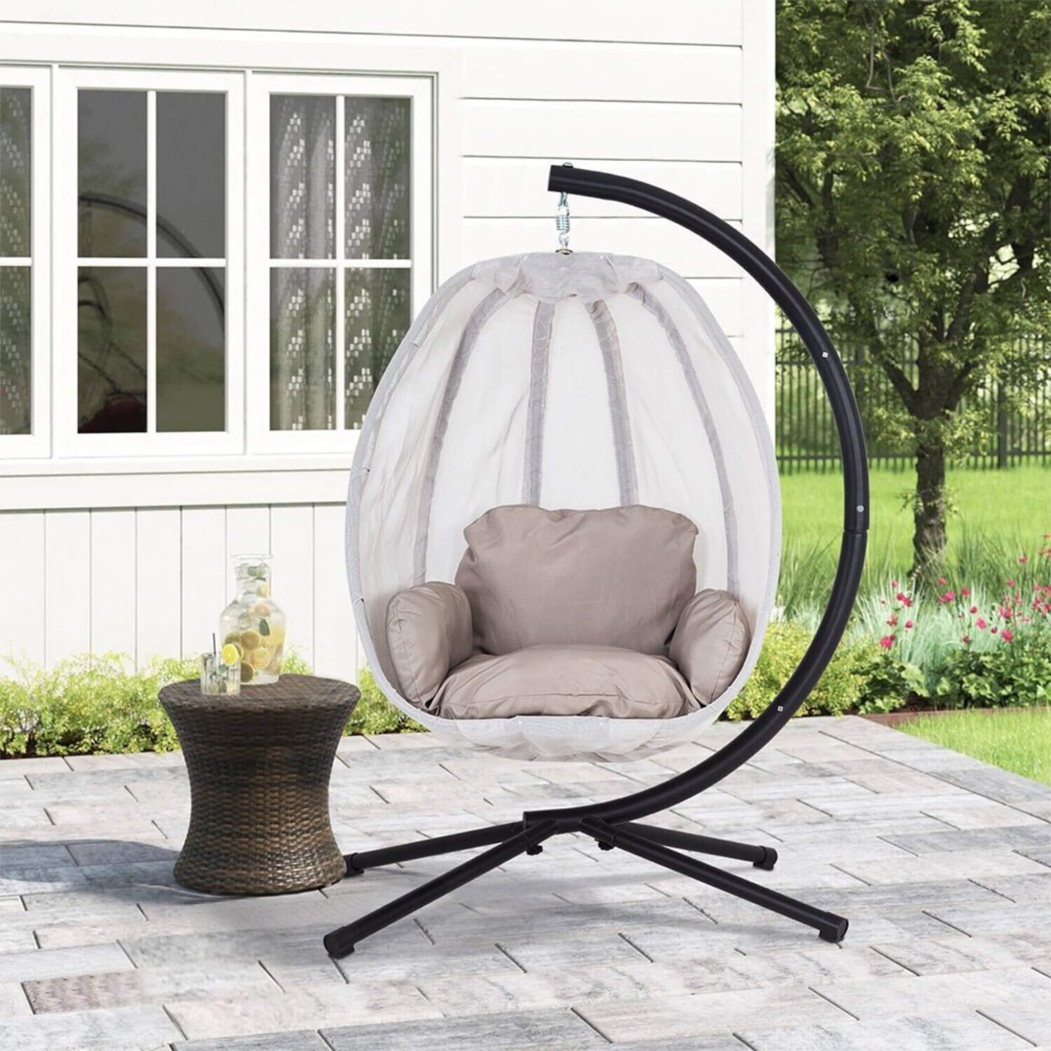 Premium Outdoor Hammock Egg Swing Chair With Stand, 70" (SAK42317) - We The Collective