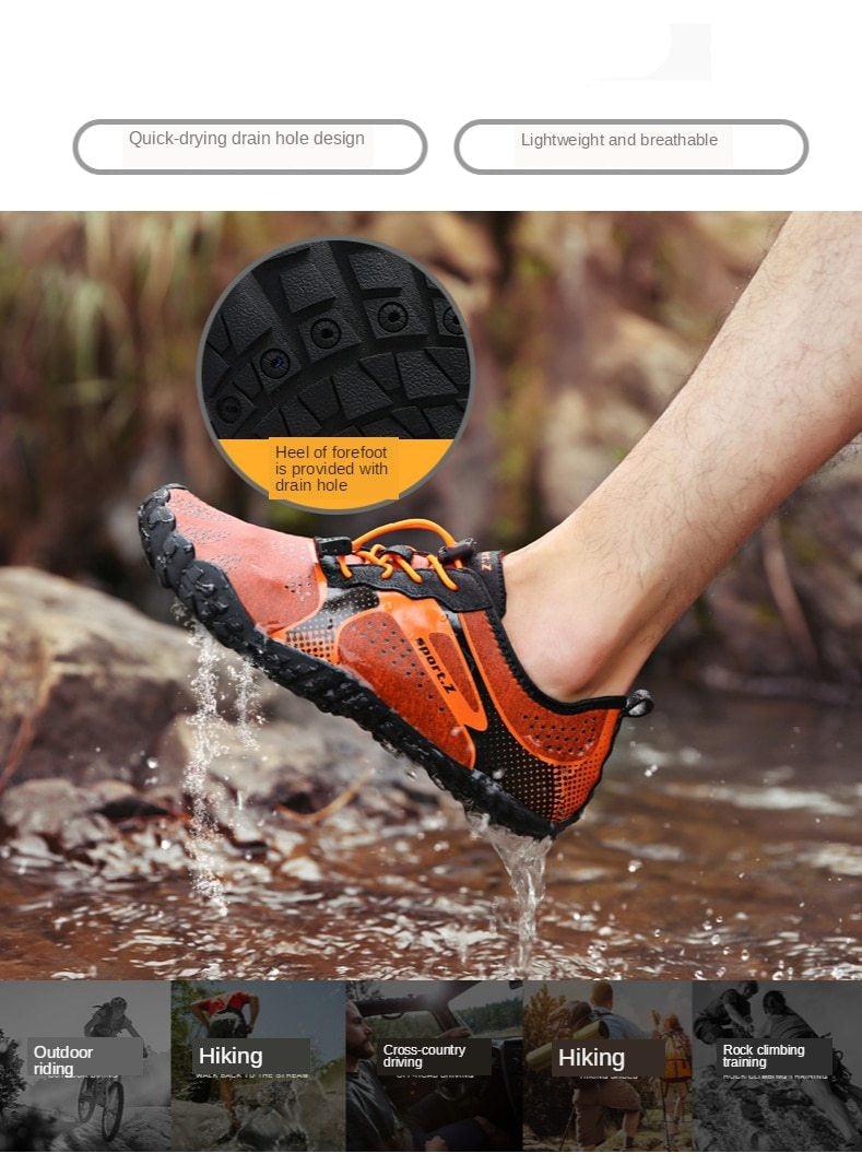 Stevvex men's barefoot outdoor water shoes with non-slip soles, designed for comfort and grip during water activities.