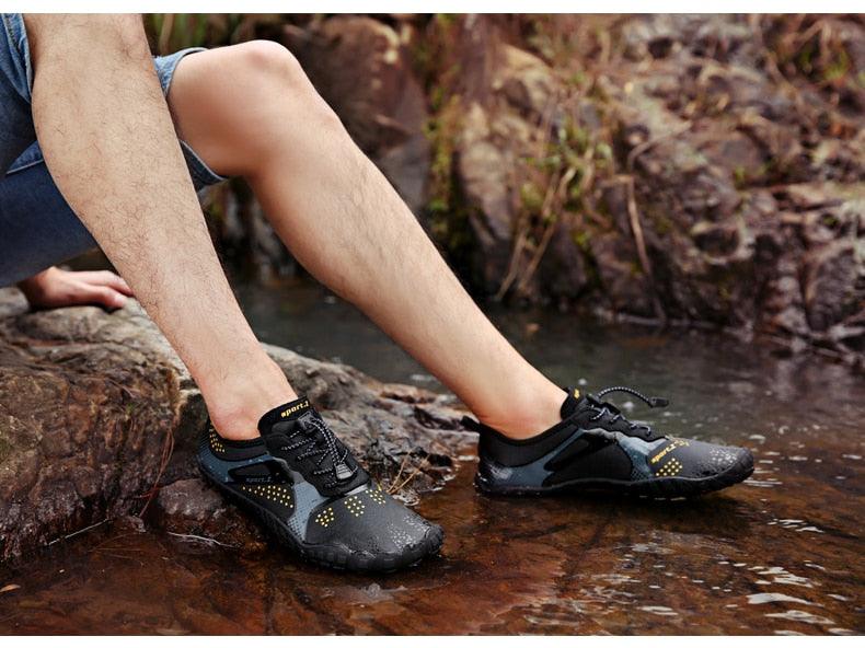 Stevvex men's barefoot outdoor water shoes with non-slip soles, lightweight and flexible for aquatic activities.