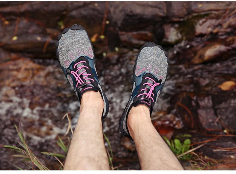 Stevvex men's barefoot outdoor water shoes with non-slip soles, lightweight and flexible for water activities and beach wear.