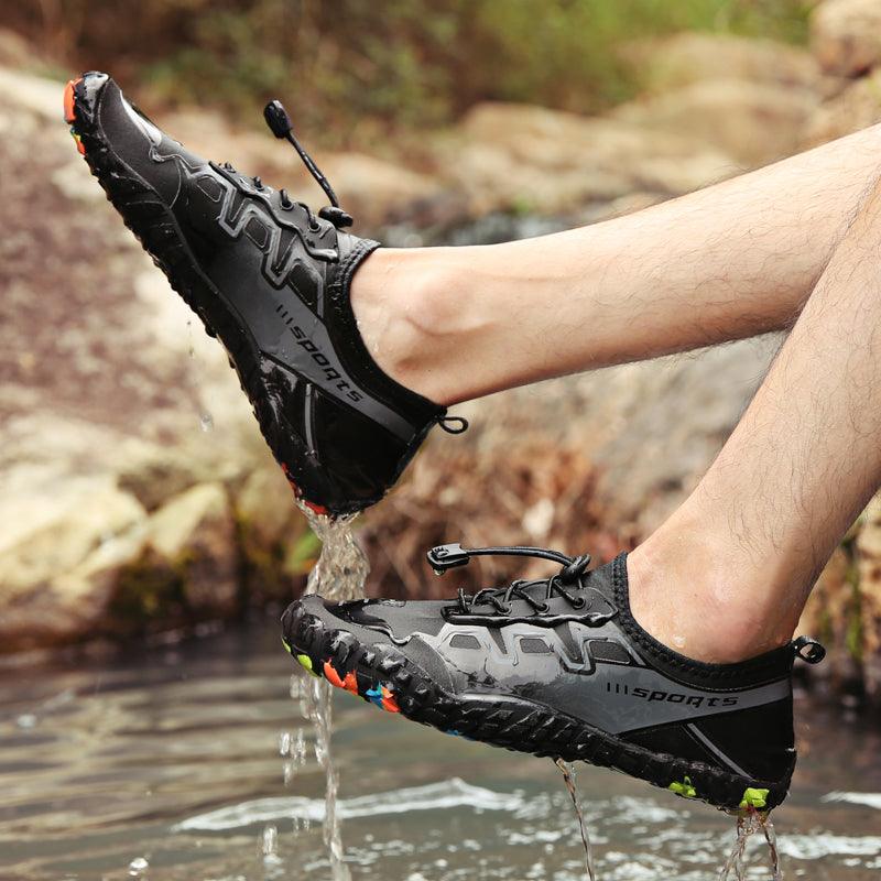 Stevvex unisex upstream swimming water shoes, barefoot outdoor sandals, with breathable mesh and non-slip soles for water activities.