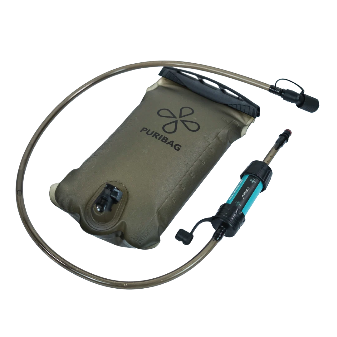 Puribag Adventure Bladder: 2 Liter Hydration Bladder with Filter - OVERLANDERS Outfitter