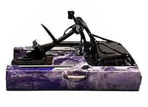 ReelYaks modular kayak middle expansion section in purple for converting solo to tandem kayak setup