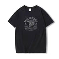 QMD™ Moto Cross T-shirt by Bean's Moto Booth, featuring bold motocross graphic on a black T-shirt for men.