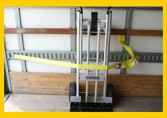 Set of 10 2x12 ft interior van ratchet E-track straps with spring fittings for secure cargo fastening by RatchetStrap.Com