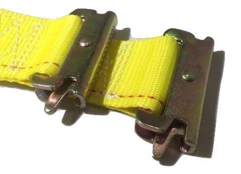 Ten 2x12 ft interior van ratchet E-track straps with spring fittings, durable tie-downs for secure cargo in vans.