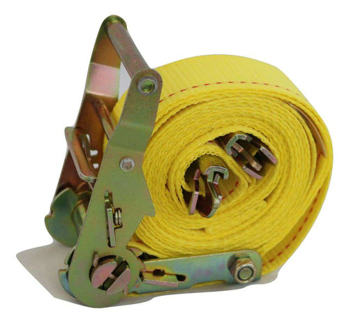 Set of 10 2"x12 ft interior van ratchet E-track straps with spring fittings from RatchetStrap.Com for secure cargo.