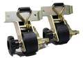 Two Ladder Rack Ratchet Straps LRS-8WG for contractors, showcasing durable straps with heavy-duty ratchet mechanisms.
