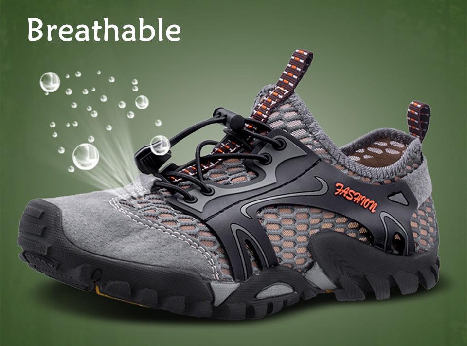 Stevvex quick-dry men's water shoes with slip-on design, suitable for beach, hiking, swimming, boating, and yoga activities.