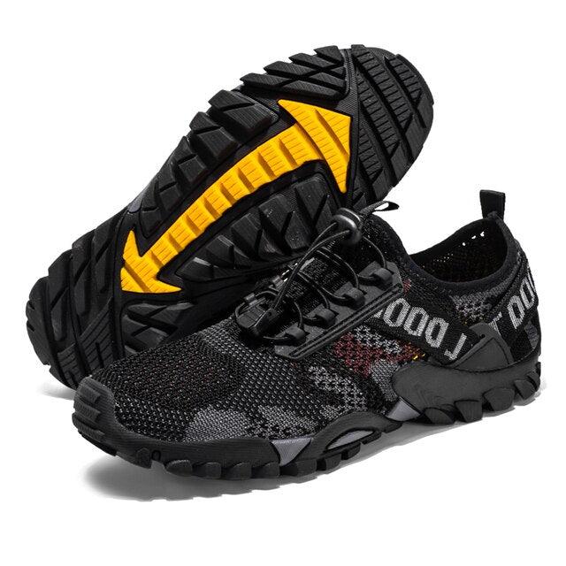 Stevvex quick-dry men's water shoes with slip-on design, ideal for beach, hiking, surfing, boating, fishing, yoga, and gym activities.