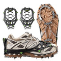 Qunature Global 22 anti-slip stainless steel crampons for enhanced traction on shoes and boots in snowy conditions.