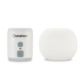 Qunature Global 4.5KPa mini air pump with 1600mAh battery and built-in camping light, shown in use outdoors.