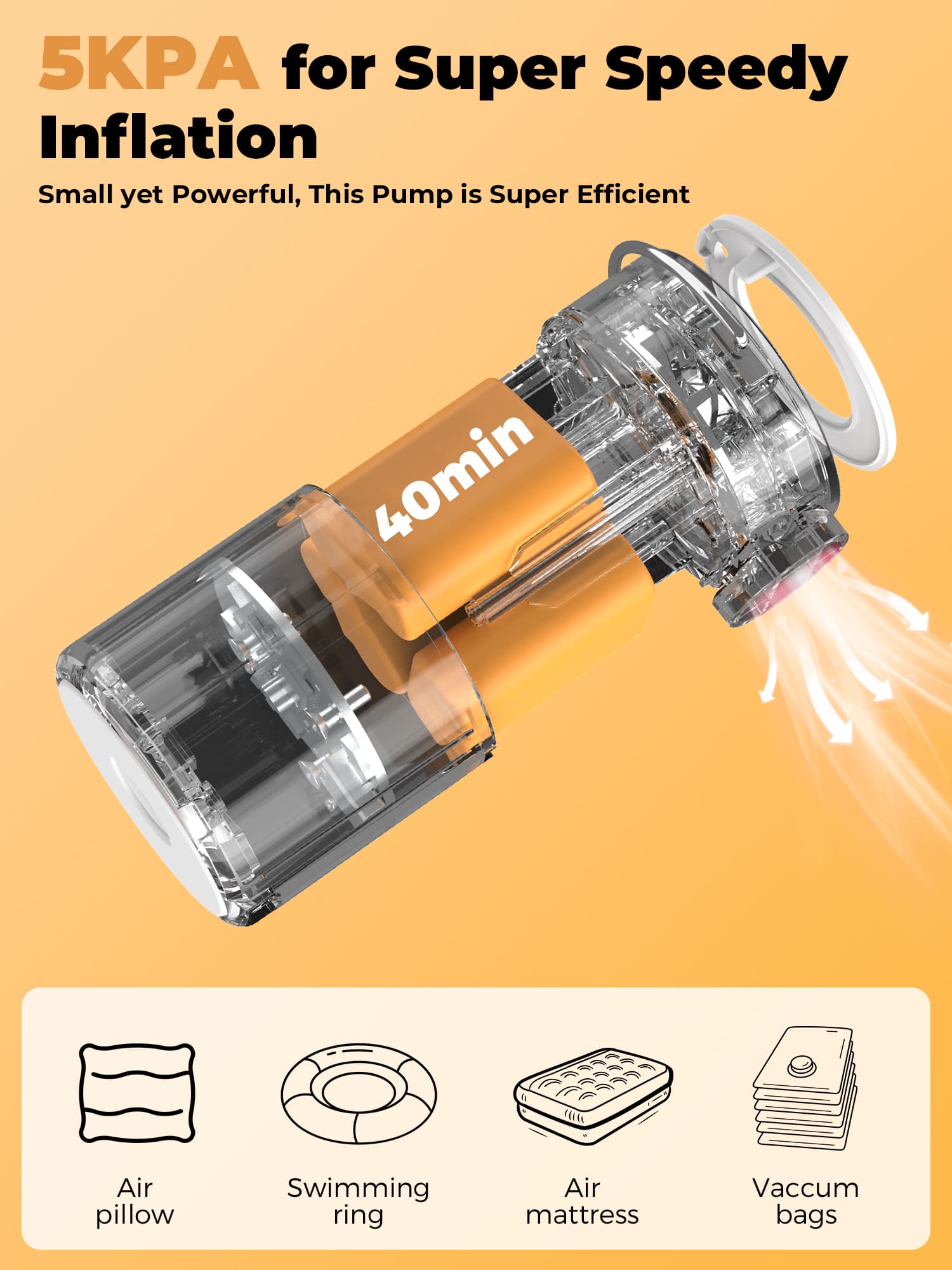 Qunature Mini Electric Air Pump for Camping & Outdoor Gear - OVERLANDERS Outfitter
