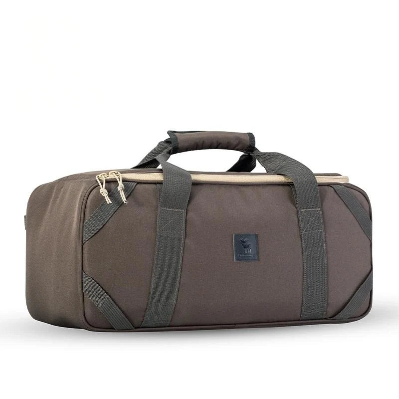 Qunature Global multi-compartment camping tableware carry bag with organized mess kit storage and durable nylon design.