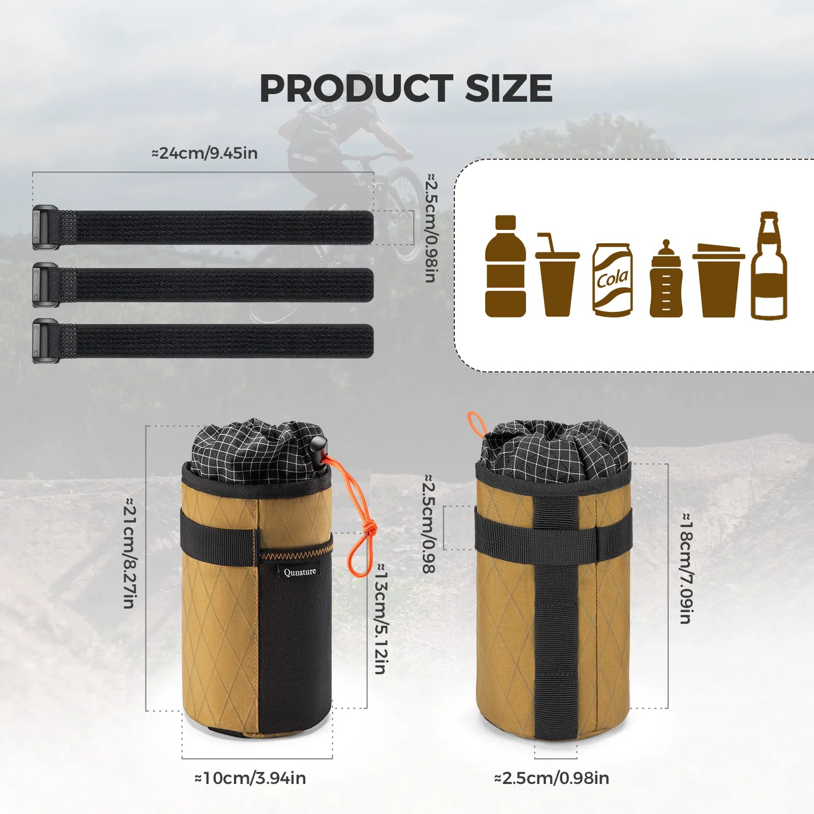 Cold Insulation Water Bottle Holder Bag for Bikepacking 1L - We The Collective