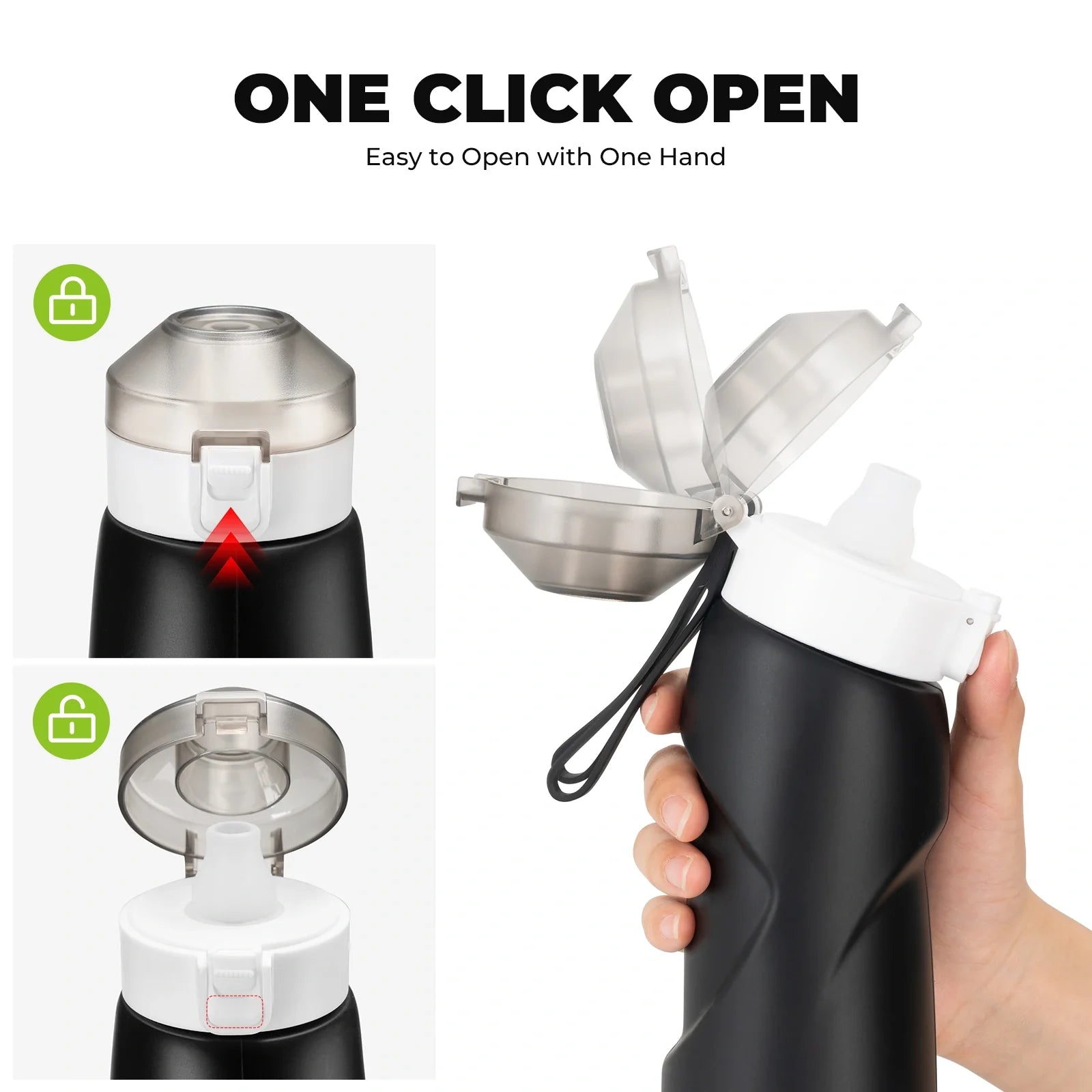 Qunature Global collapsible soft water bottle with angled spout in a vibrant color, displayed on a white background.