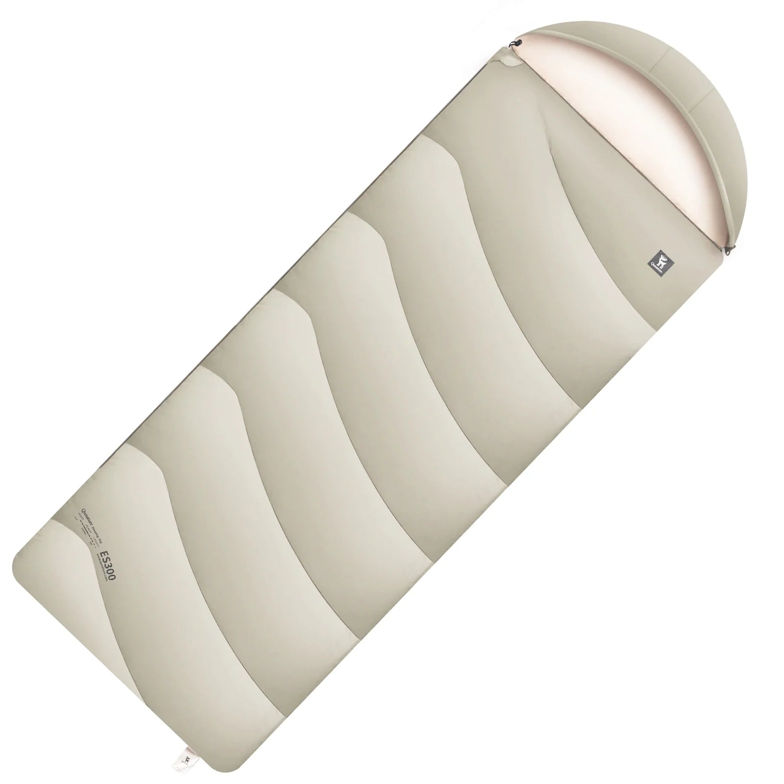 Qunature Global cotton envelope sleeping bag for outdoor camping, featuring a compression sack and portable design.
