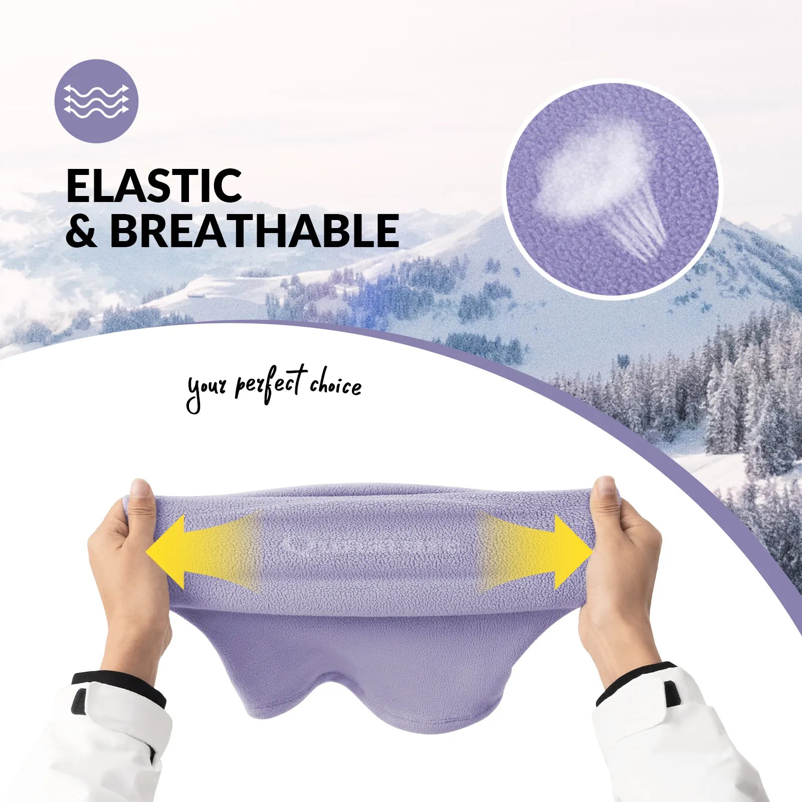 Qunature Global double-sided fleece face and neck warmer head cover with integrated design for comfort and warmth.