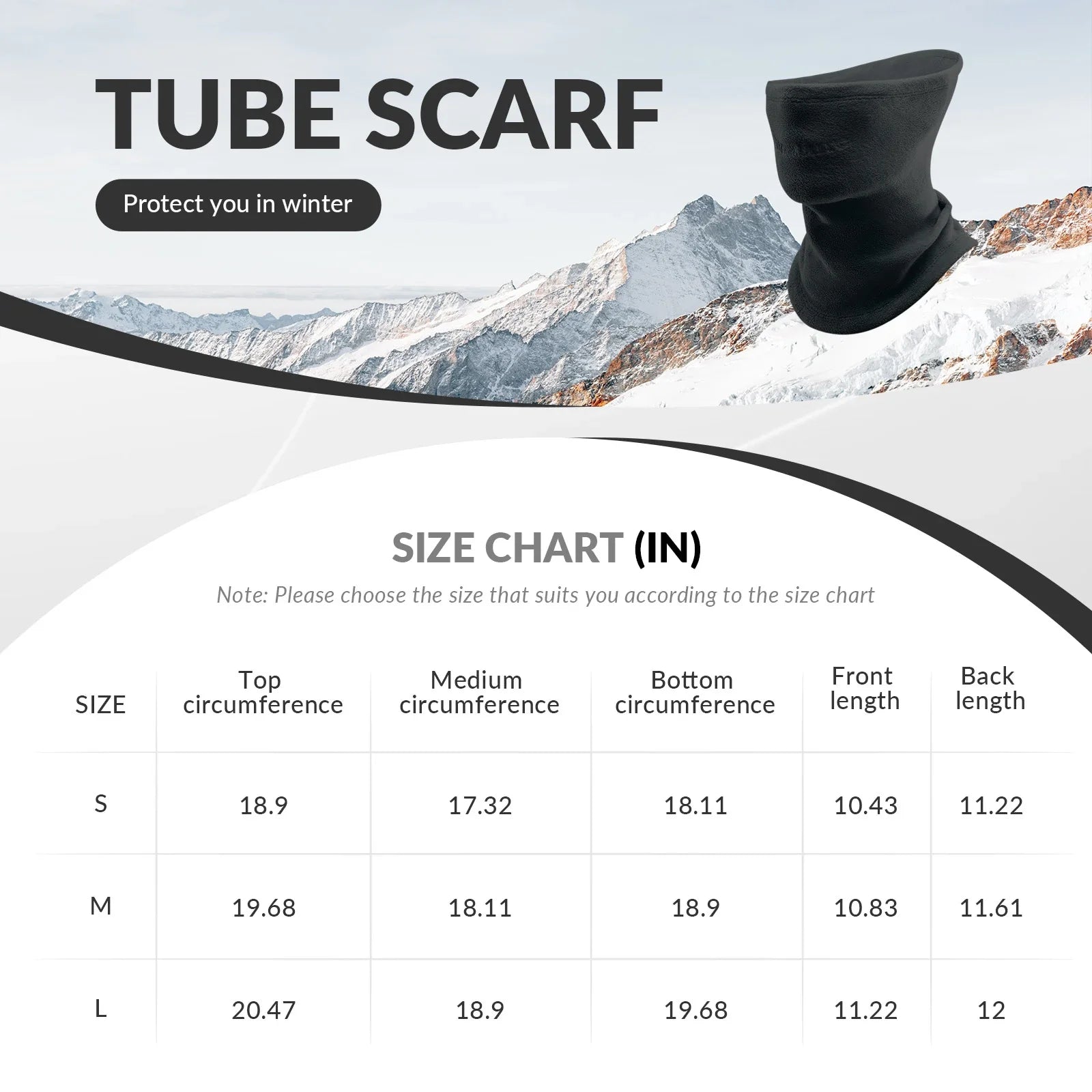 Qunature Global double-sided fleece face and neck warmer head cover for cozy winter warmth and comfort.