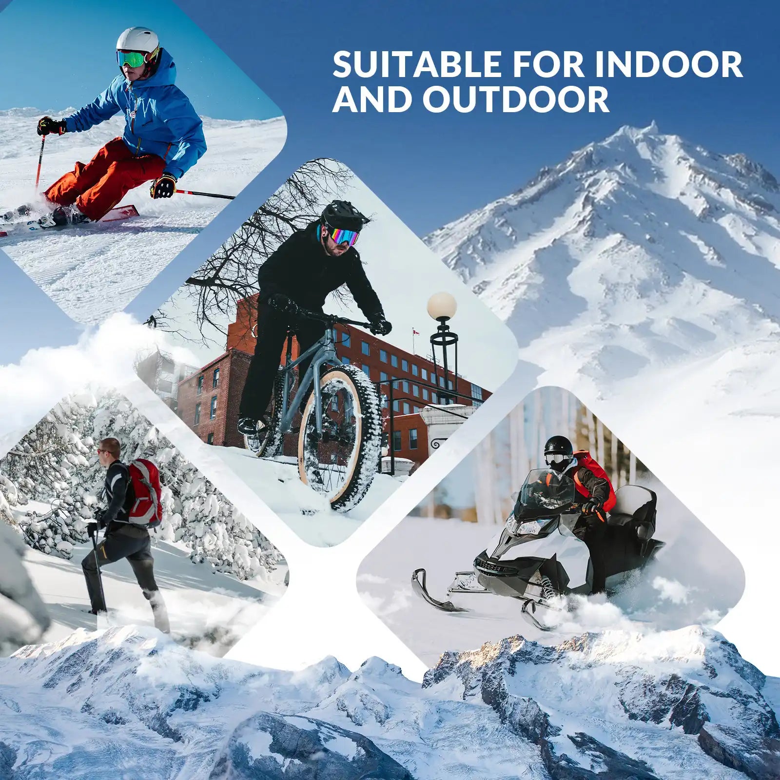 Qunature Global double-sided fleece face and neck warmer head cover, soft and warm for outdoor comfort and protection.