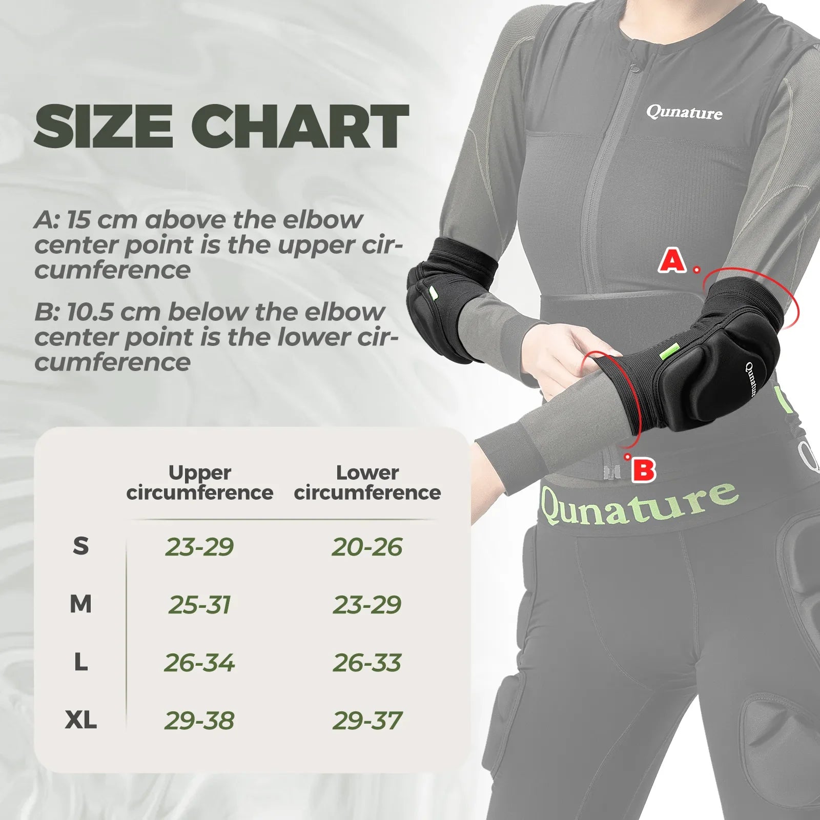 Qunature Global flexible and durable impact protection elbow pads with 3D full coverage for safety and support.