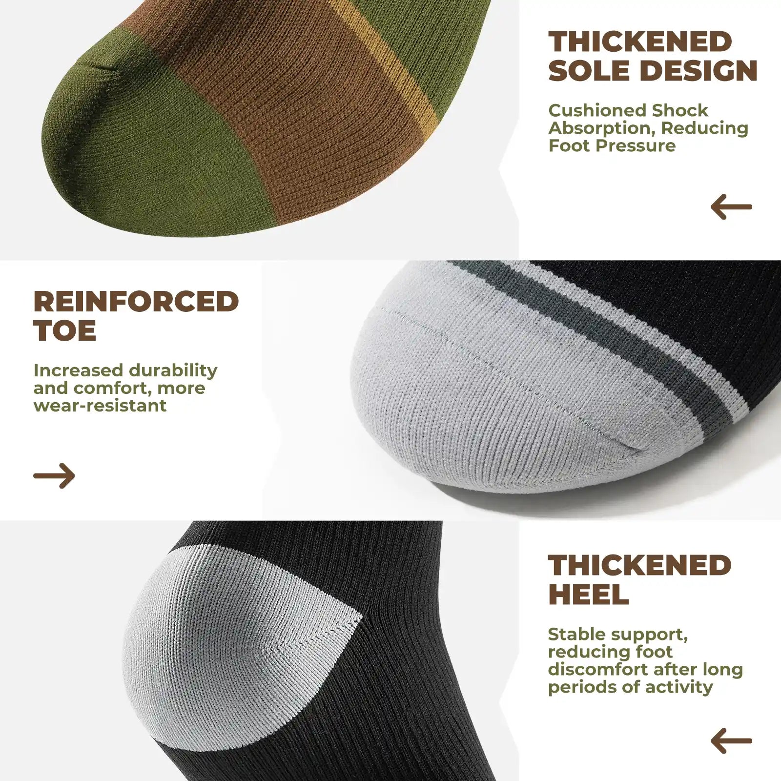 Qunature Global four-season waterproof breathable socks for outdoor sports, showing the moisture-wicking fabric and snug fit design.