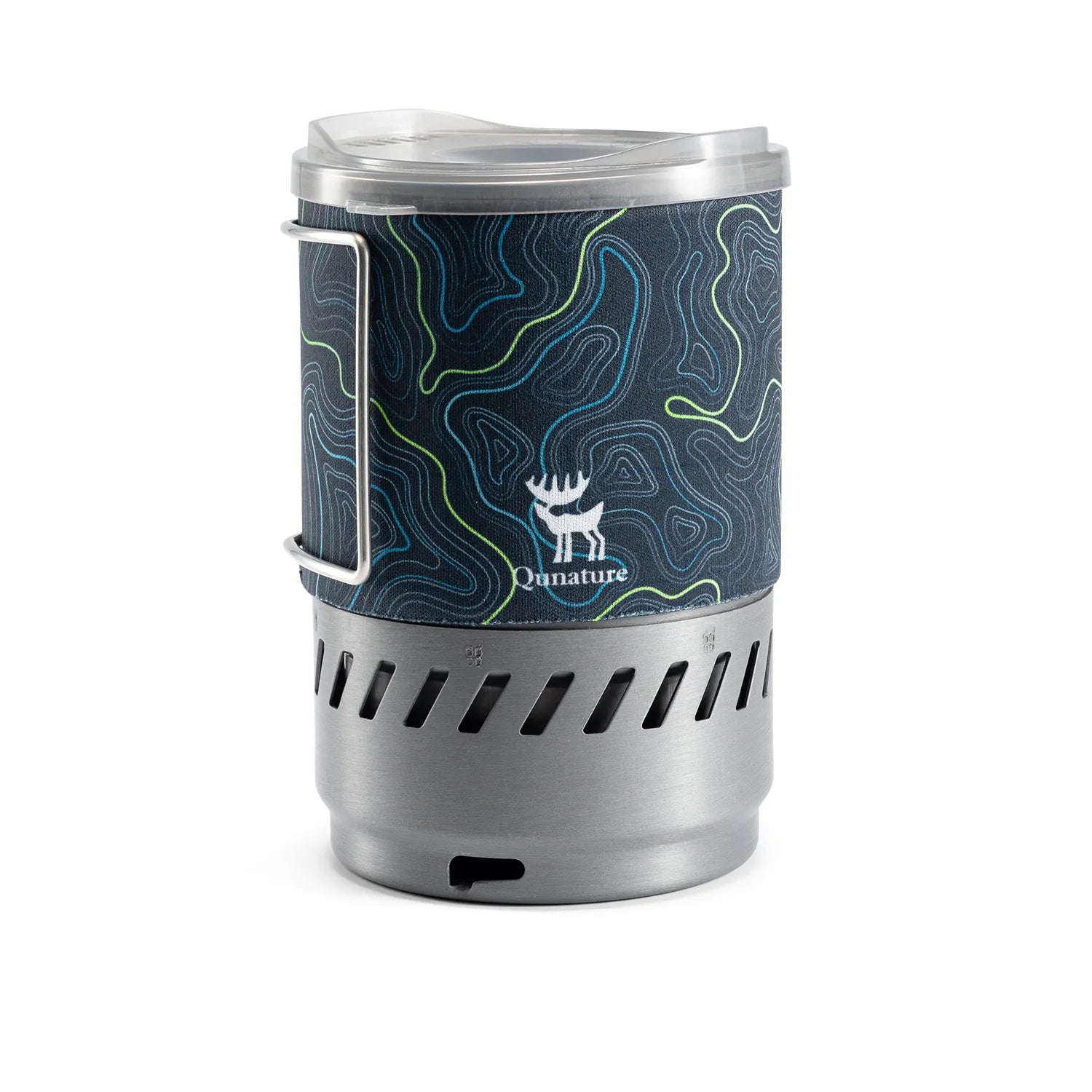 Qunature Global integrated heat collection stove system for camping, designed for outdoor adventures and hiking use.