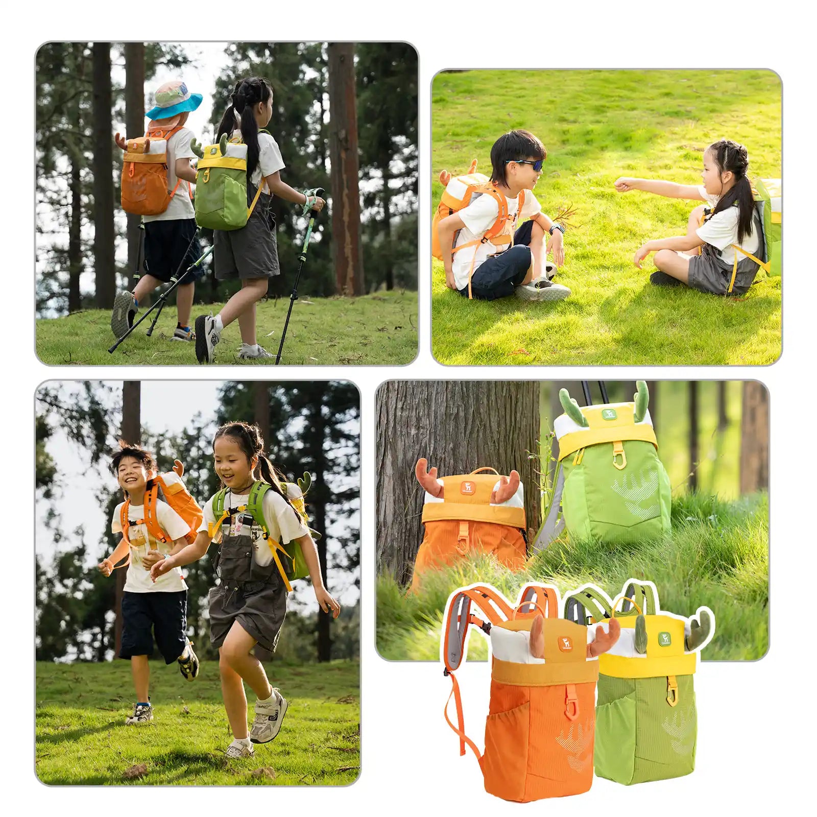 Kids water-repellent hiking backpack 8L by Qunature Global in vibrant colors, featuring adjustable straps and durable fabric.