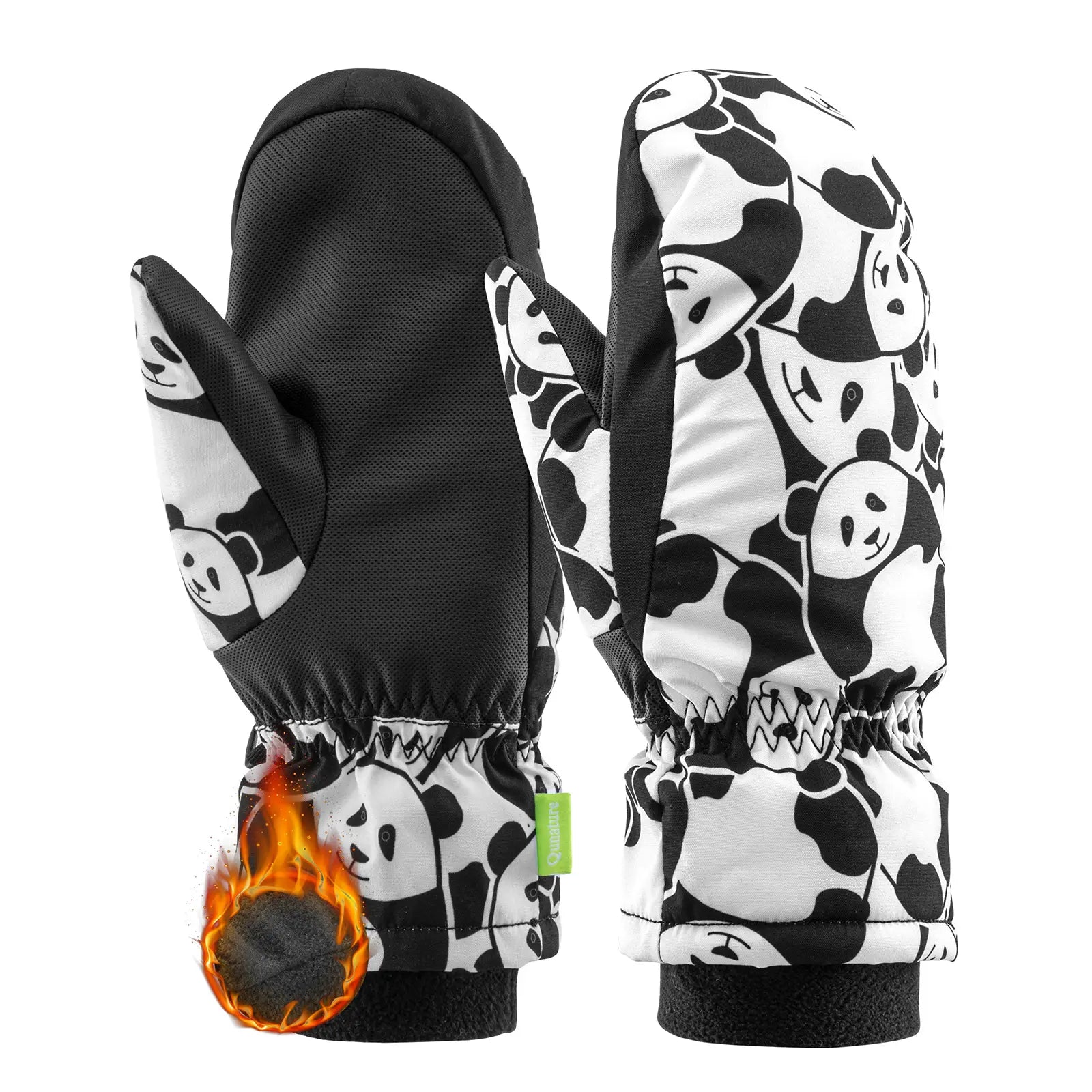 Kids waterproof and windproof insulated ski gloves by Qunature Global, designed to keep children's hands warm and dry during winter.