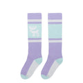Kids ski socks by Qunature Global, knee-high wool blend thermal snowboarding and skating socks for boys and girls, warm and cozy.