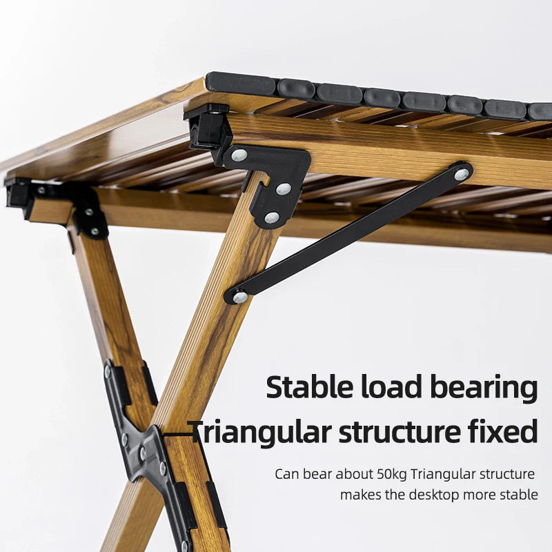 Qunature Global lightweight foldable aluminum table shown folded with a smooth surface and sturdy legs, ideal for portable use and easy storage.