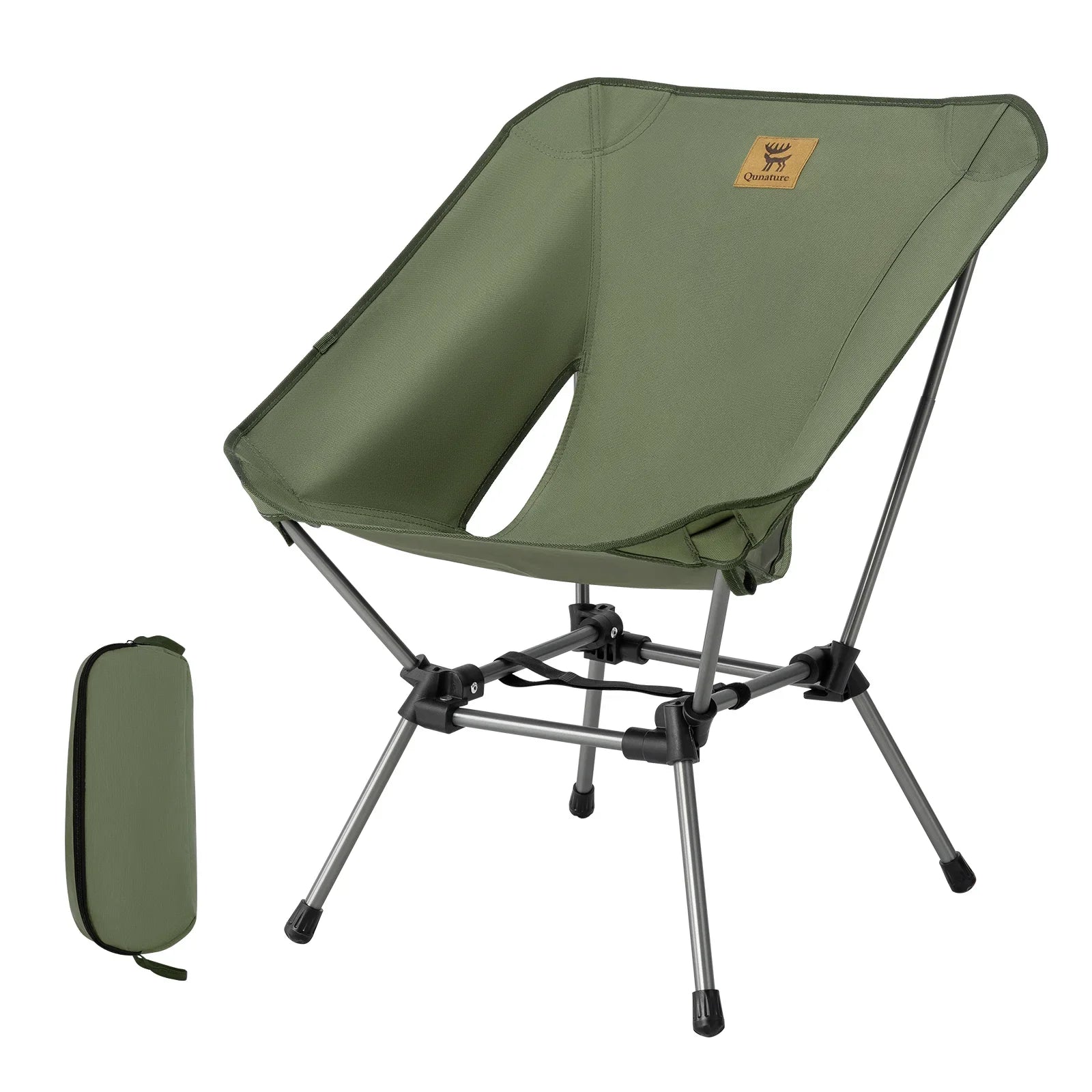 Lightweight Qunature Global folding aluminum camping chair with a sturdy design and compact fold for easy transport.