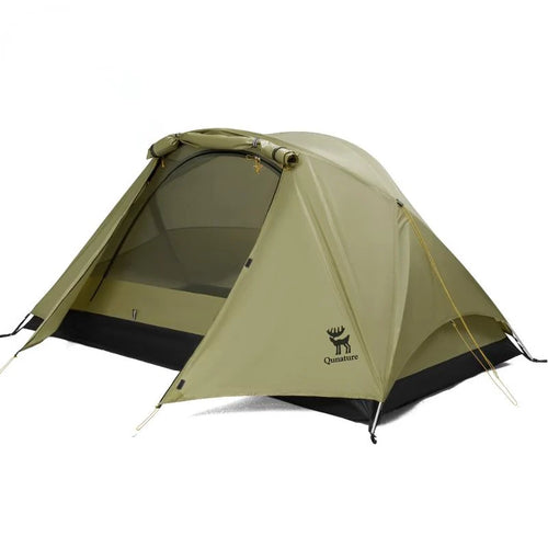 Lightweight rainproof tent for 2 people by Qunature Global with aluminum rods, ideal for quick setup and outdoor protection.