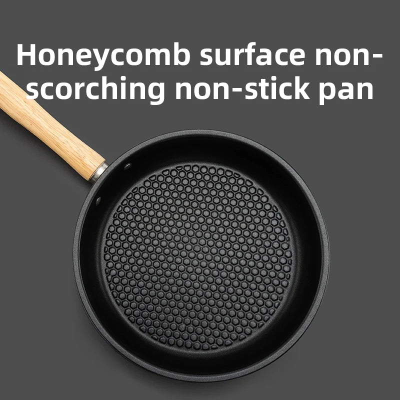 Qunature Global non-stick stainless steel frying pan with detachable handle, ideal for versatile cooking and easy storage.