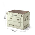 Qunature Global multi-door folding storage boxes, 60L and 26L, with a sturdy tabletop feature for versatile storage solutions.