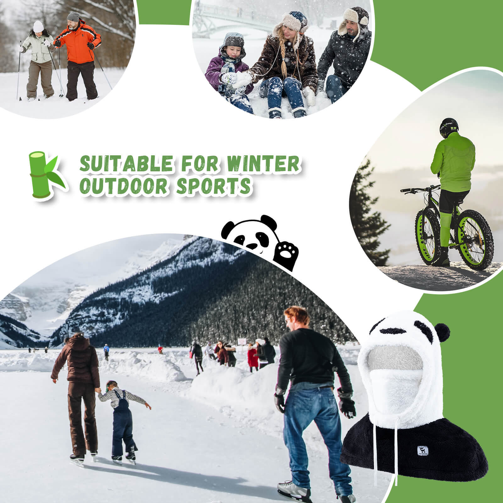 Qunature Panda Head Cover for Kids and Adults - OVERLANDERS Outfitter