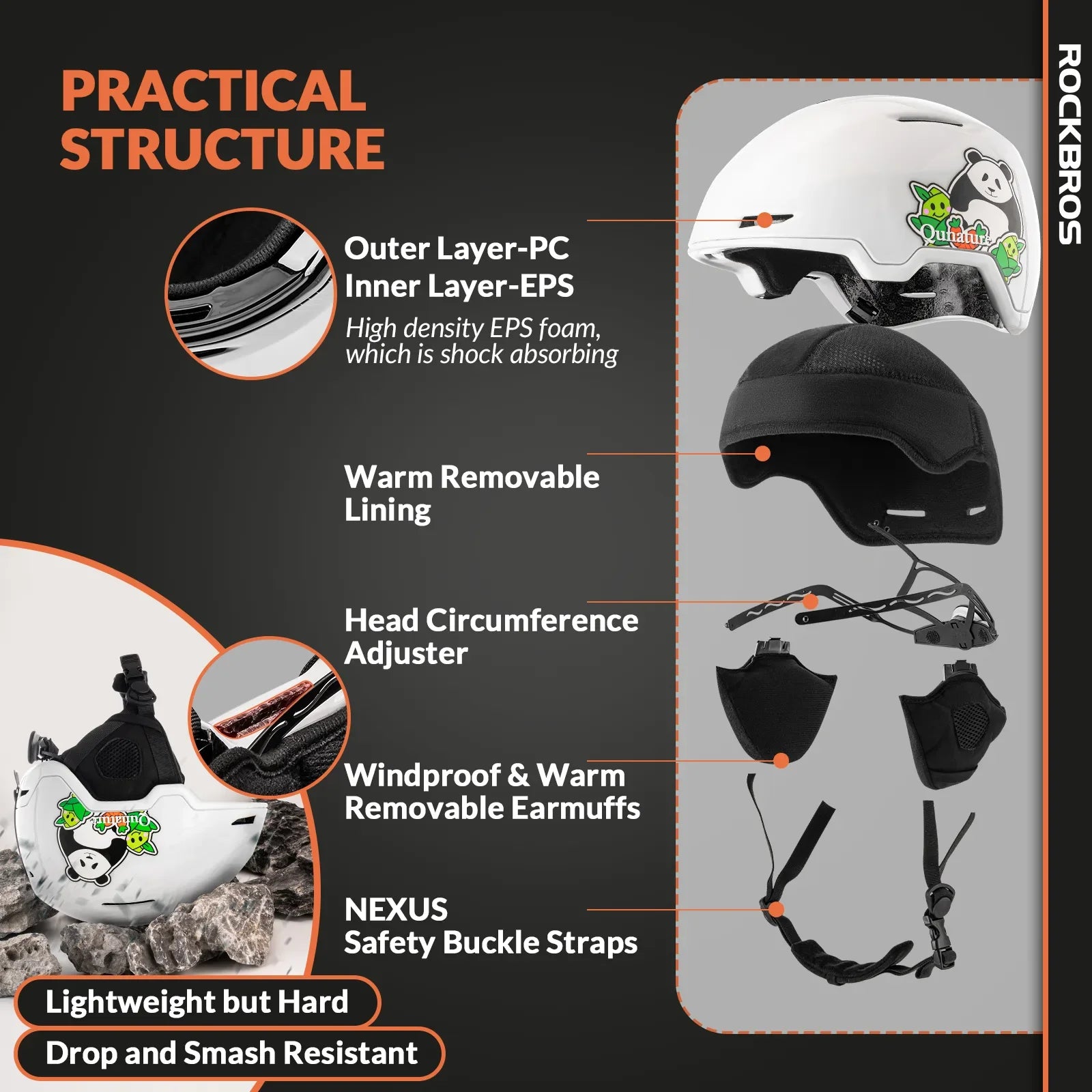 Qunature Global ski helmet with adjustable ventilation and detachable liner for winter sports safety and comfort.
