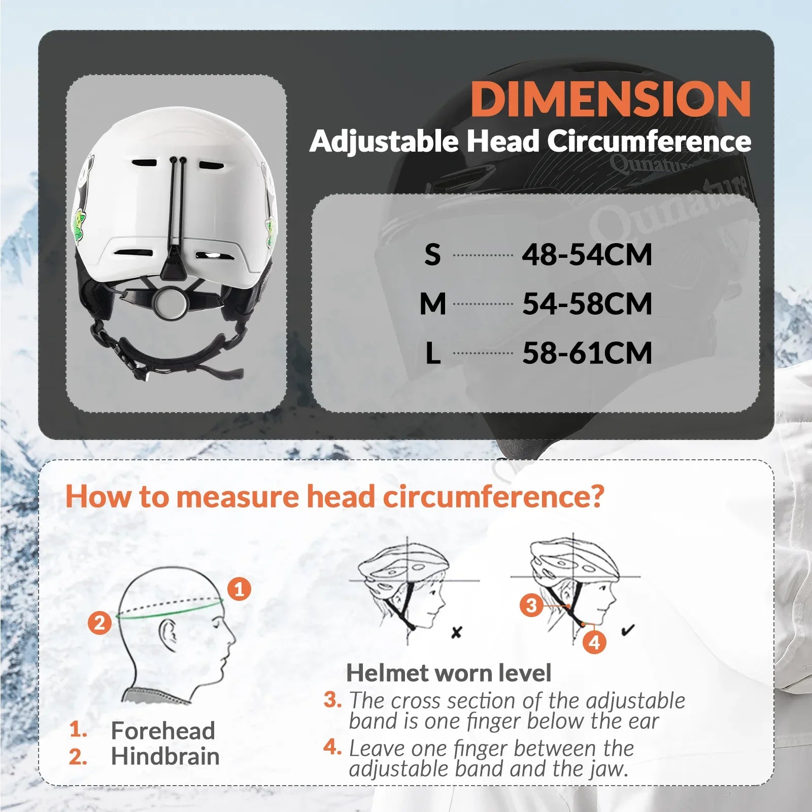 Qunature Global ski helmet with adjustable ventilation and detachable liner for winter sports protection.