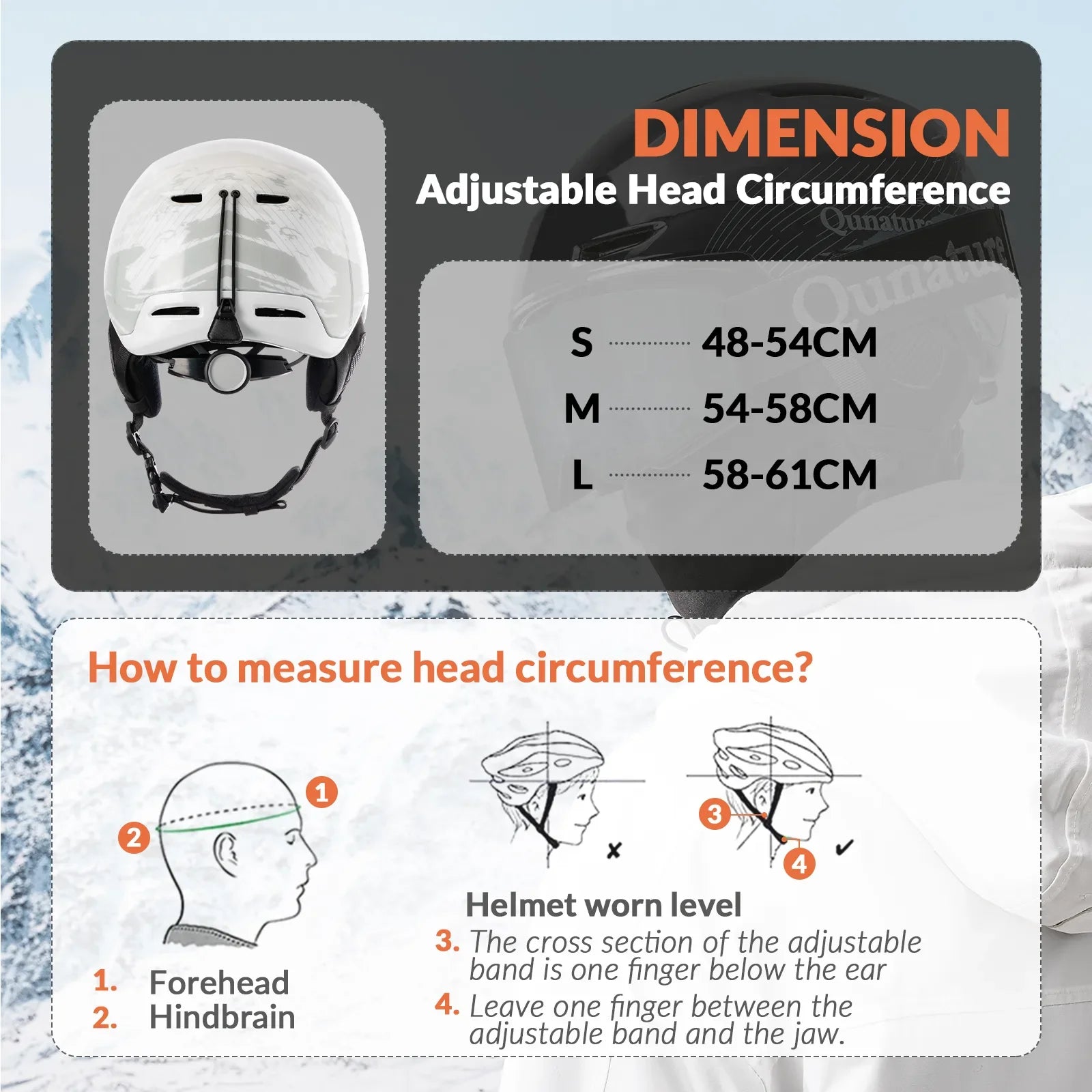 Qunature Global ski helmet with adjustable ventilation and detachable liner for winter sports safety and comfort.